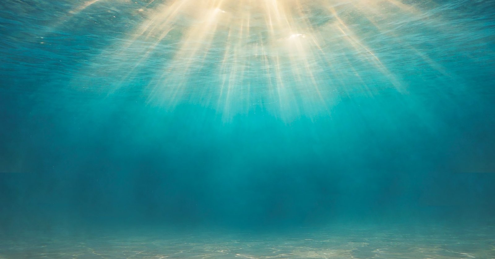 Sunlit underwater Mediterranean sea at Perla